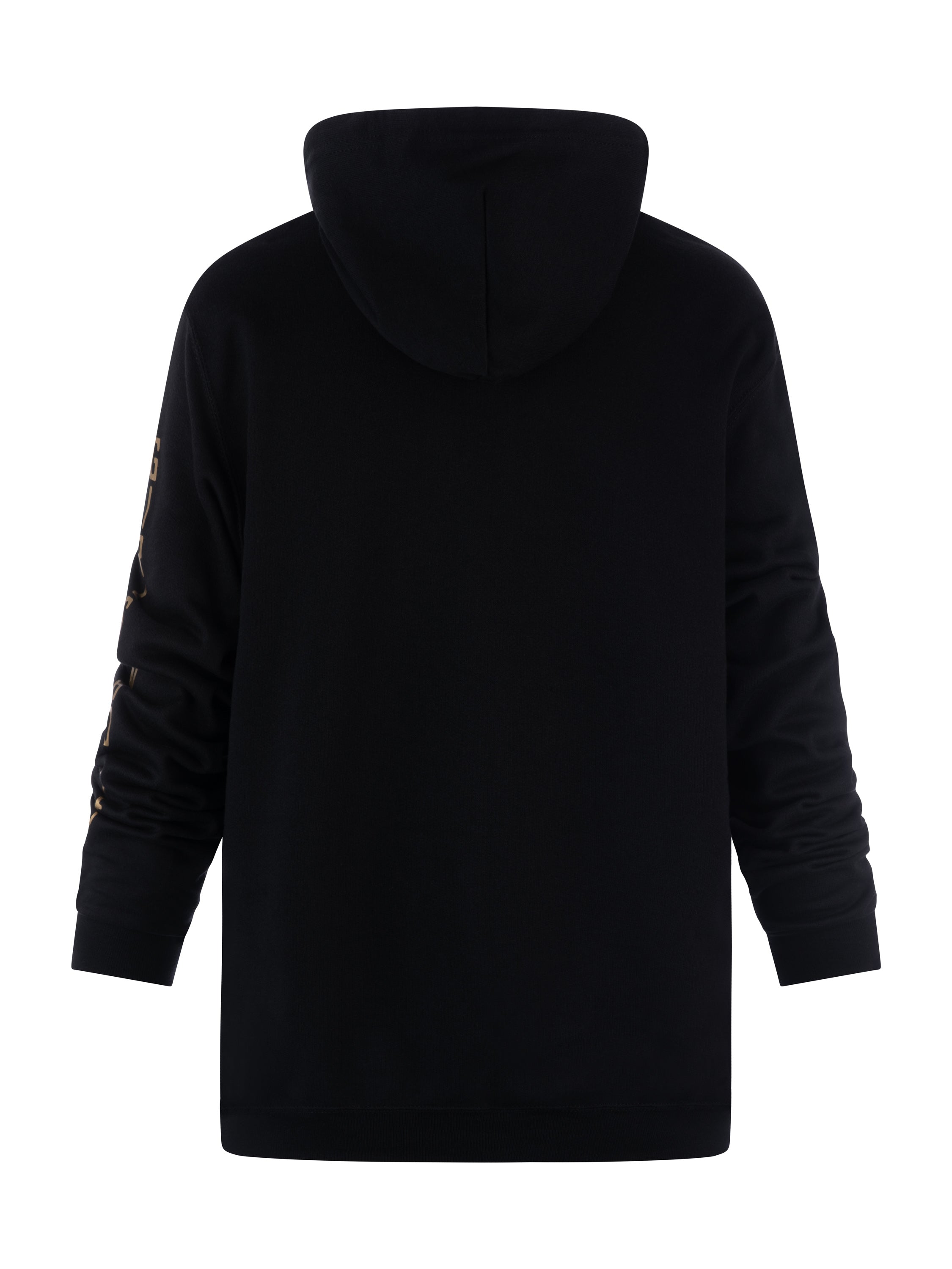 Girls Who Lift black hoodie reverse view