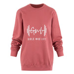Girls Who Lift dusty rose pink sweatshirt