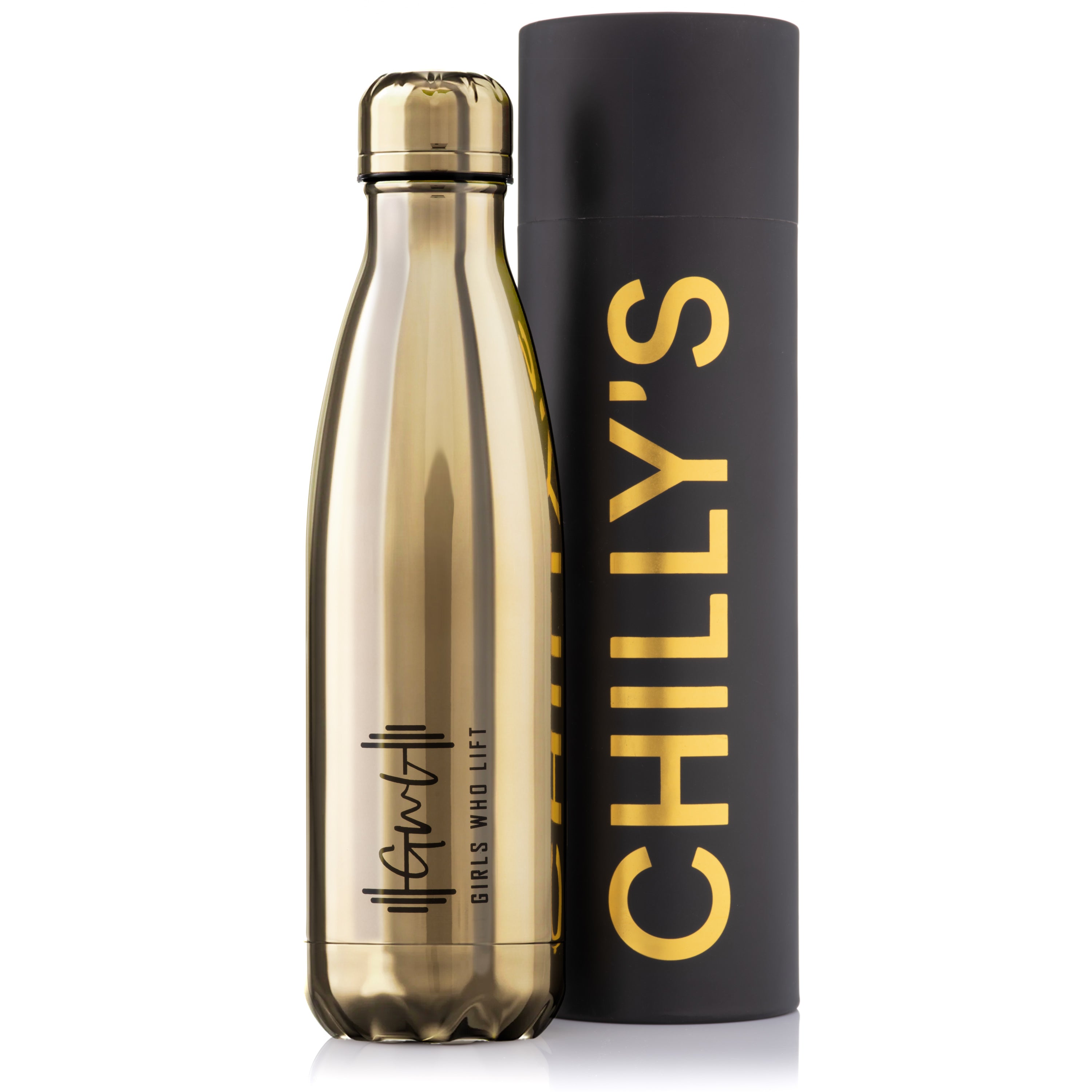 Girls Who Lift Gold Water Bottle
