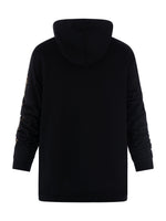 Girls Who Lift black hoodie reverse view