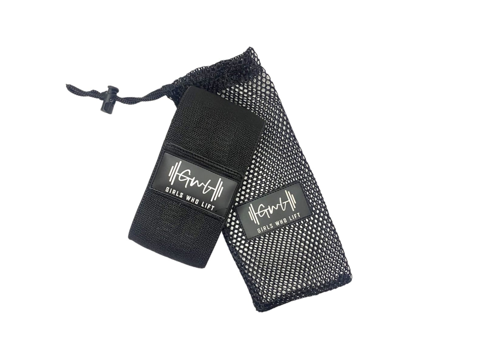 Girls Who Lift glute band / exercise band / resistance band for glutes in handy bag / resistance band for women