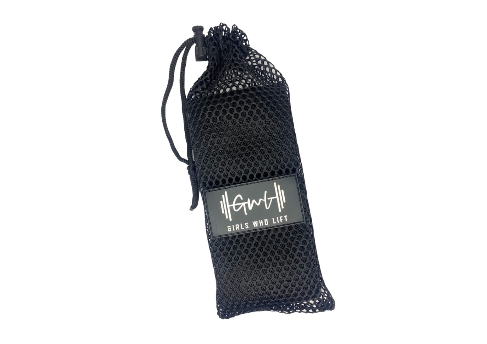 Girls Who Lift glute band / resistance band / exercise band in handy bag